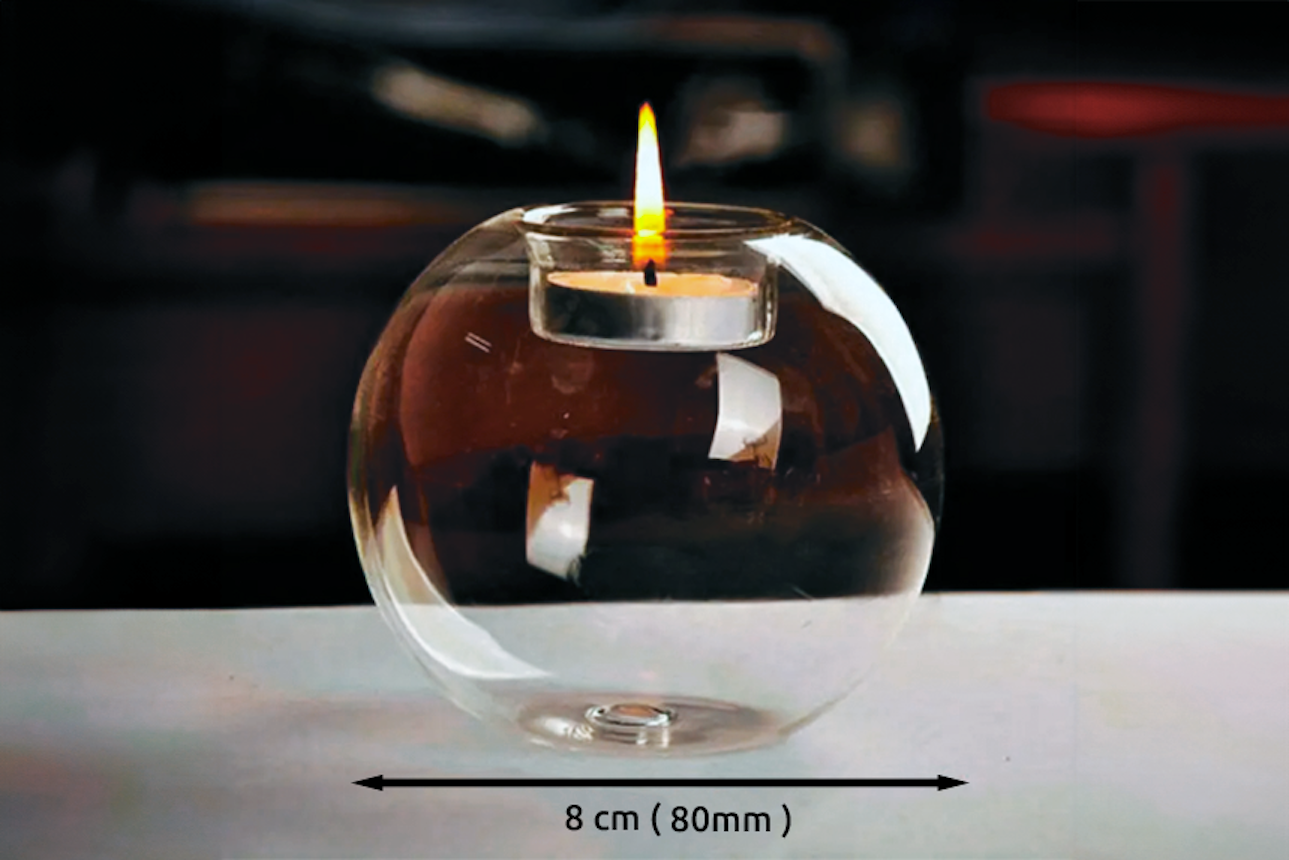 UrbanCove Co. - Clear Glass Globe Candle Holder - Tealight Candle Holder