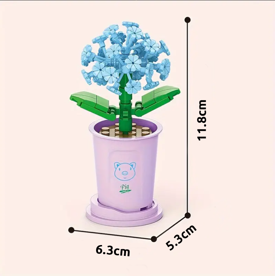 Potted Plants and Flowers Building Toys, Home Decoration