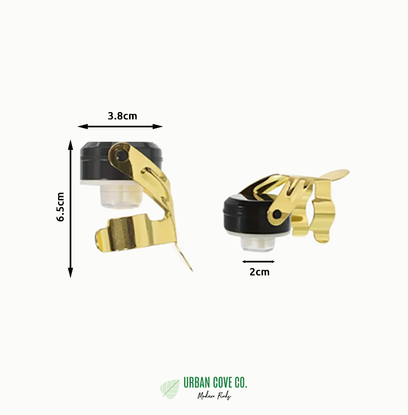 UrbanCove Co. - Stainless Steel, Sleek Black & Gold, & Stopper, 100% Leak-Proof