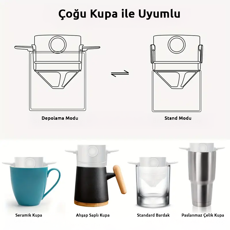 UrbanCove Co. - Portable, Foldable, Stainless Steel Coffee and Tea Maker / Filter - Camping, Car, Office