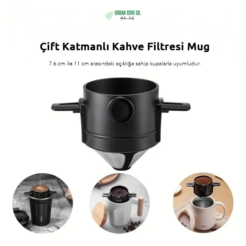 UrbanCove Co. - Portable, Foldable, Stainless Steel Coffee and Tea Maker / Filter - Camping, Car, Office