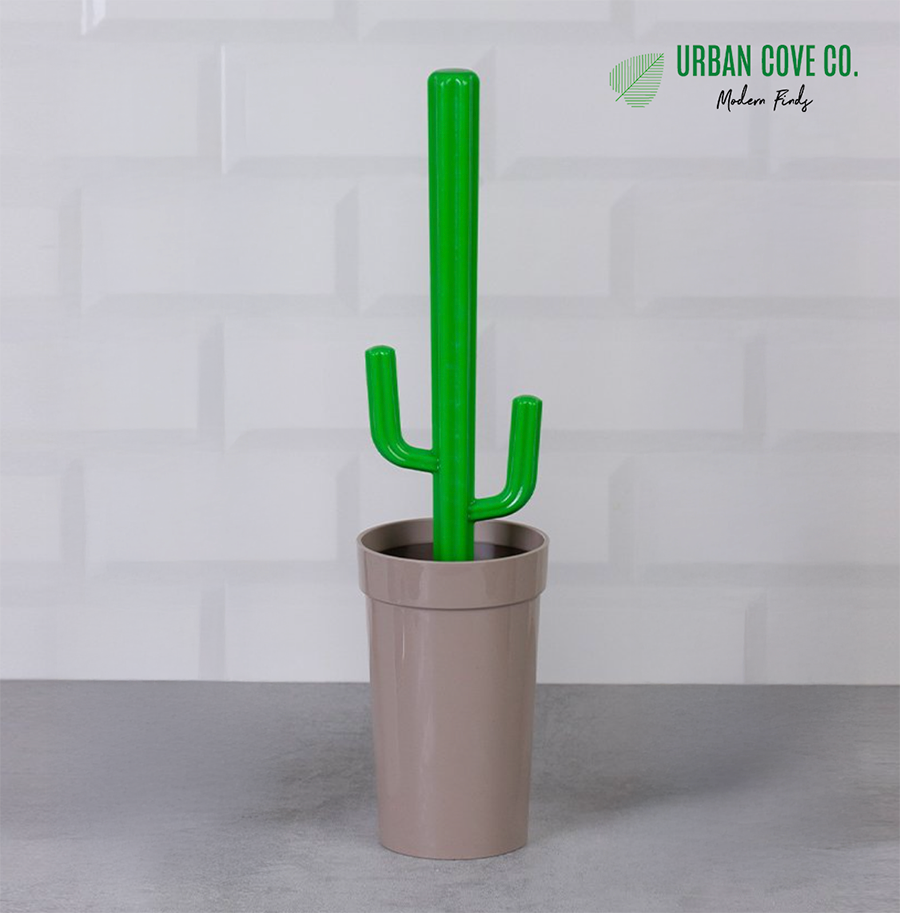 UrbanCove Co . - Kaktüs Tuvalet Fırçası Seti - Şık ve Eğlenceli Tasarım (3 farklı renk seçeneği)