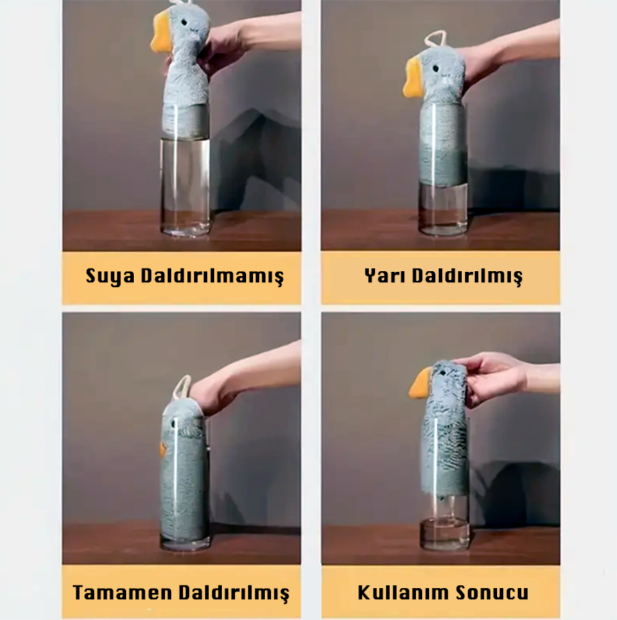 Ördek Şekilli Süper Hızlı Kuruyan Mikrofiber Havlu