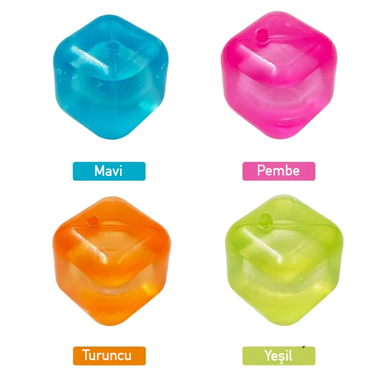 UrbanCove Co . - COLORFUL CUBE-SHAPED ICE CUBES, 15-PACK / Reusable / BPA-Free