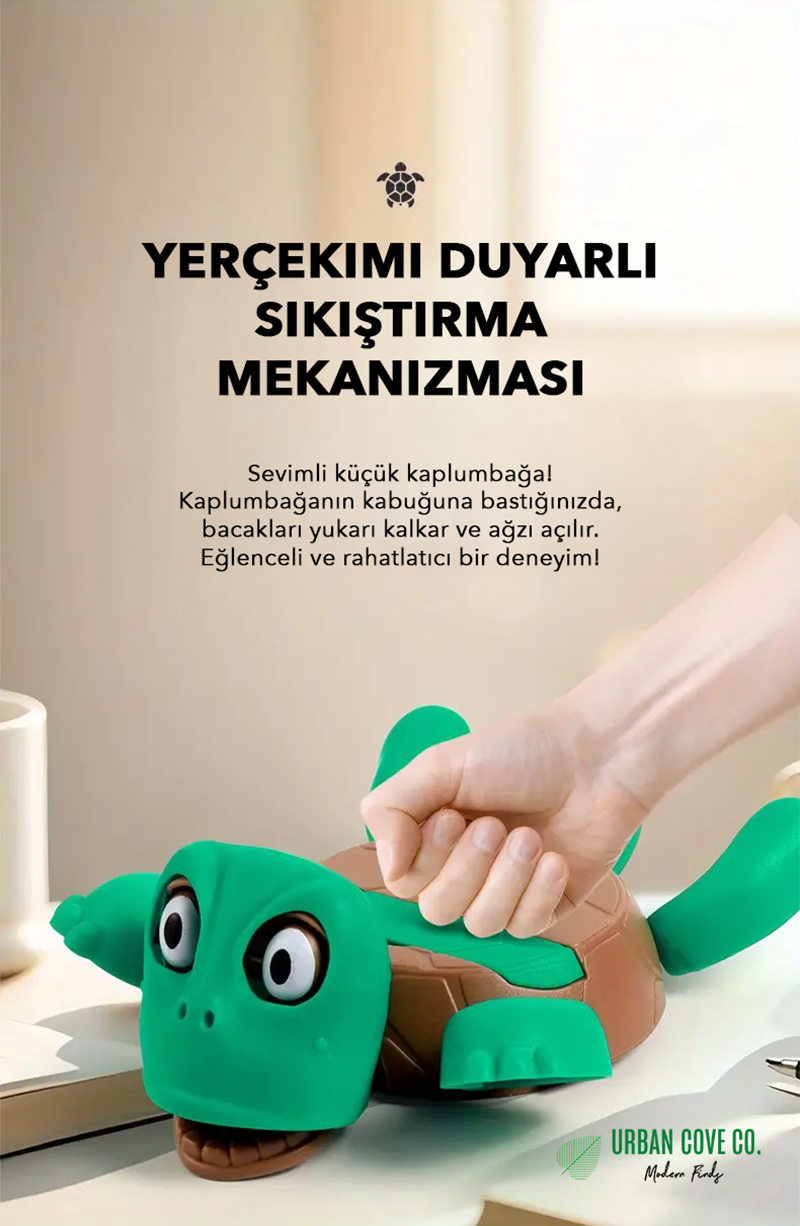 Hareketli, Çok Fonksiyonlu Sevimli Kaplumbağa Telefon Standı ve Bardak Altlığı