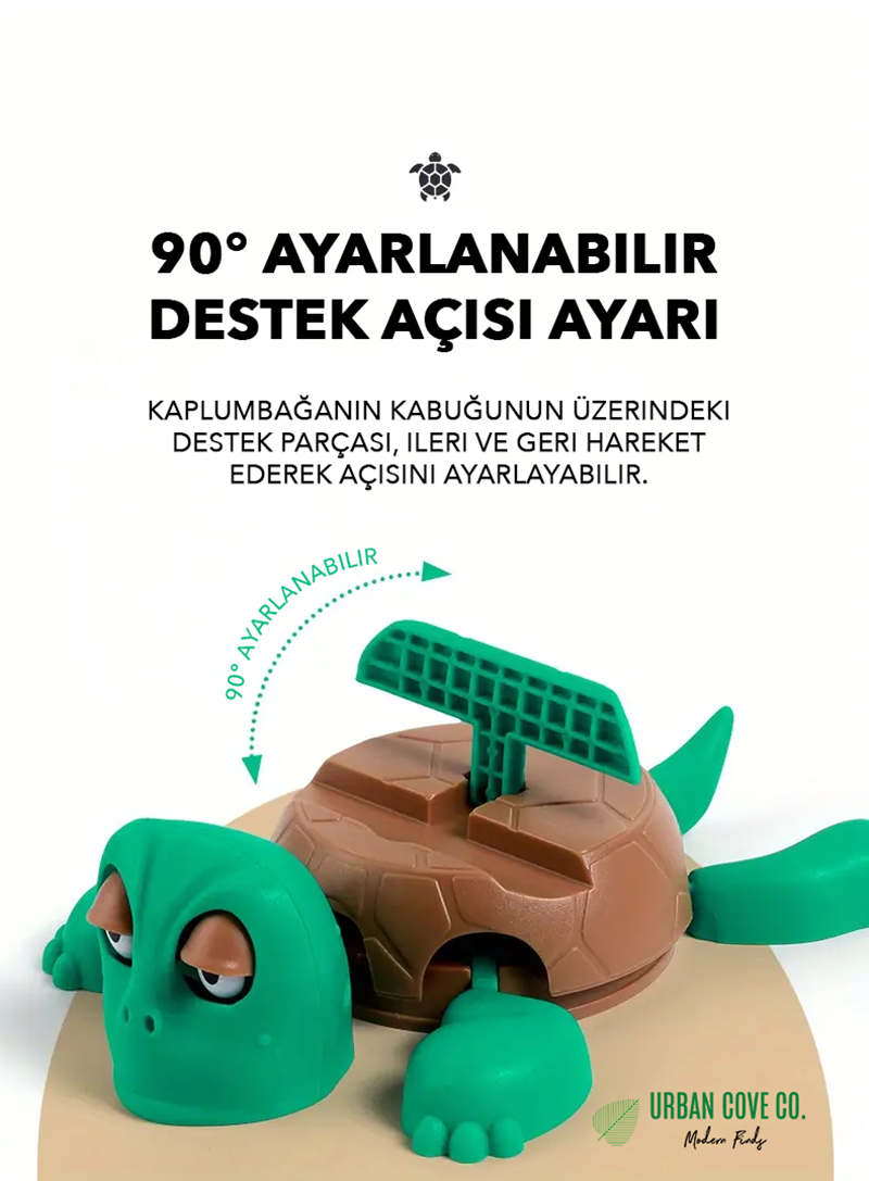 Hareketli, Çok Fonksiyonlu Sevimli Kaplumbağa Telefon Standı ve Bardak Altlığı