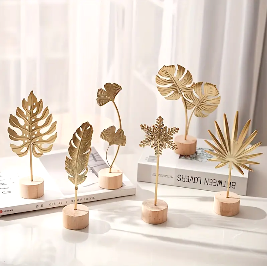 UrbanCove Co. - Nordic Style Gold Color Cast Iron Figures
