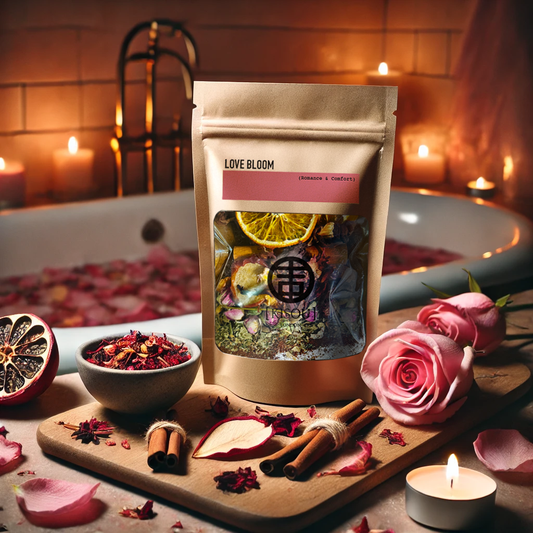KISOU LOVE BLOOM ‘’ Romantizm ve Konfor ‘’ - Doğal Organik Banyo Karışım Seti