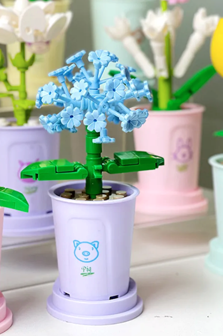Potted Plants and Flowers Building Toys, Home Decoration