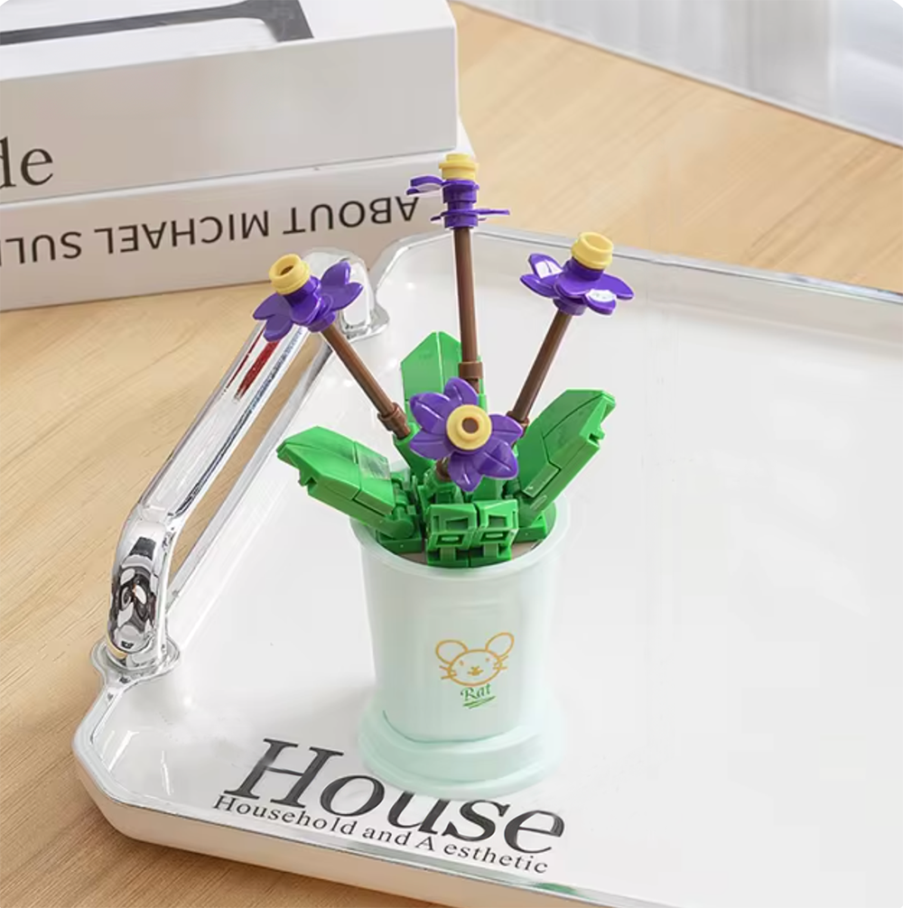 Potted Plants and Flowers Building Toys, Home Decoration