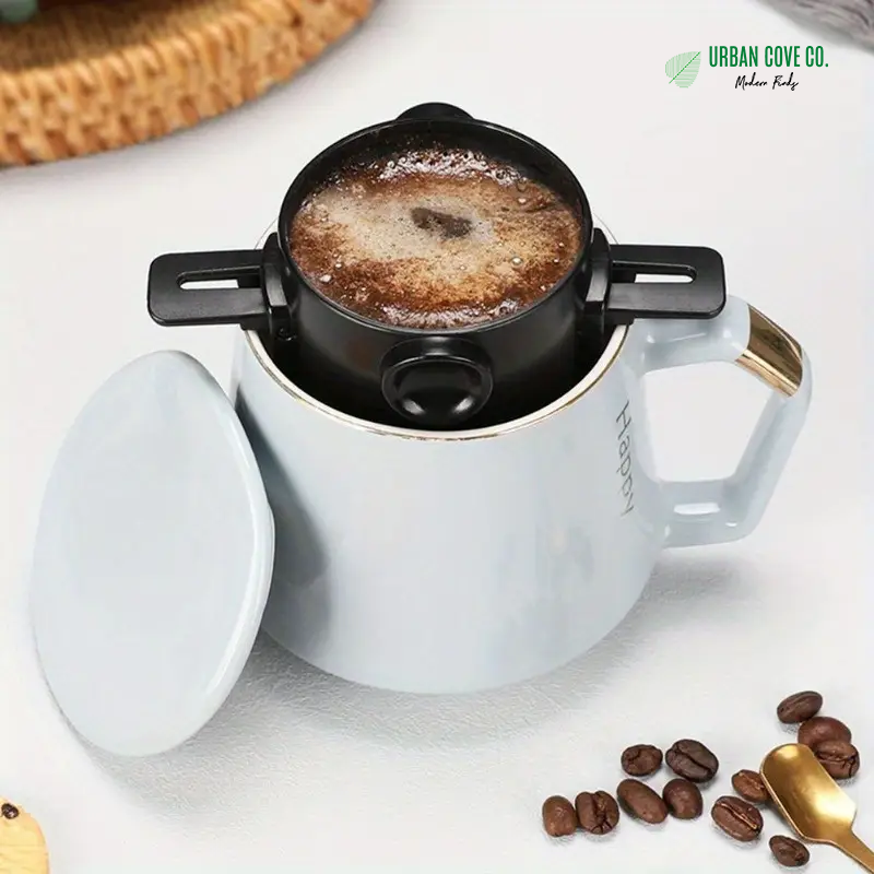 UrbanCove Co. - Portable, Foldable, Stainless Steel Coffee and Tea Maker / Filter - Camping, Car, Office