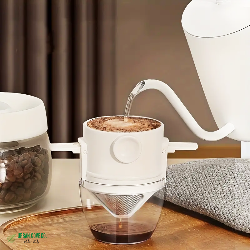 UrbanCove Co. - Portable, Foldable, Stainless Steel Coffee and Tea Maker / Filter - Camping, Car, Office