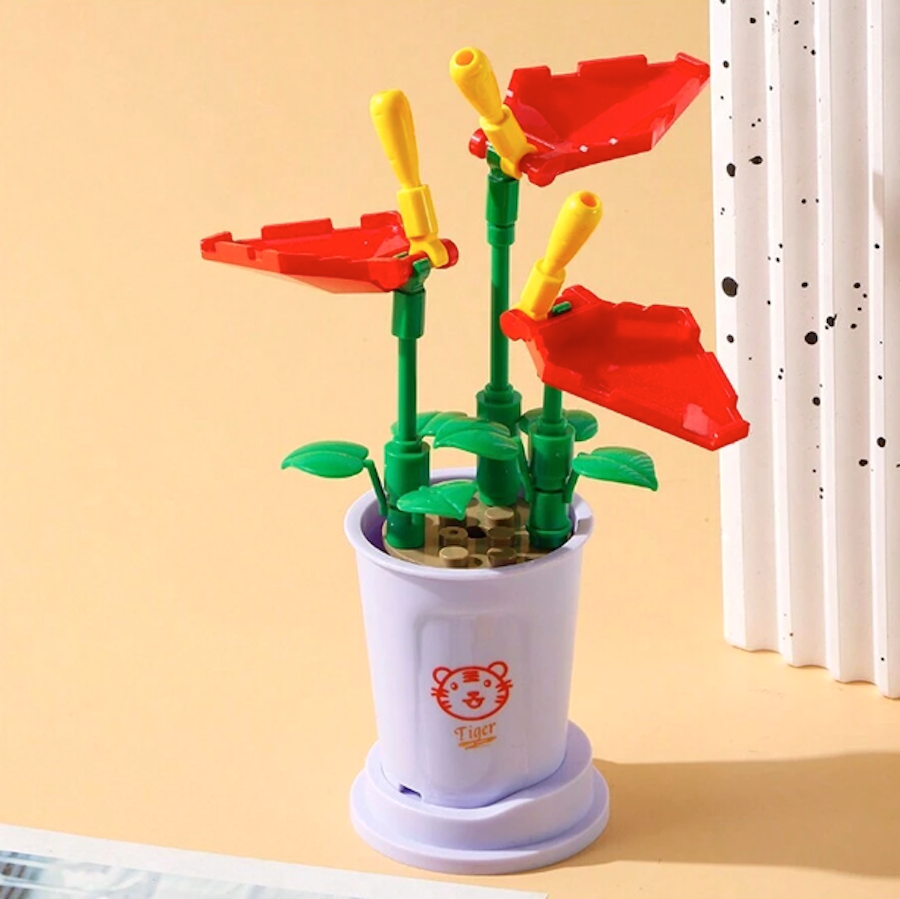 Potted Plants and Flowers Building Toys, Home Decoration