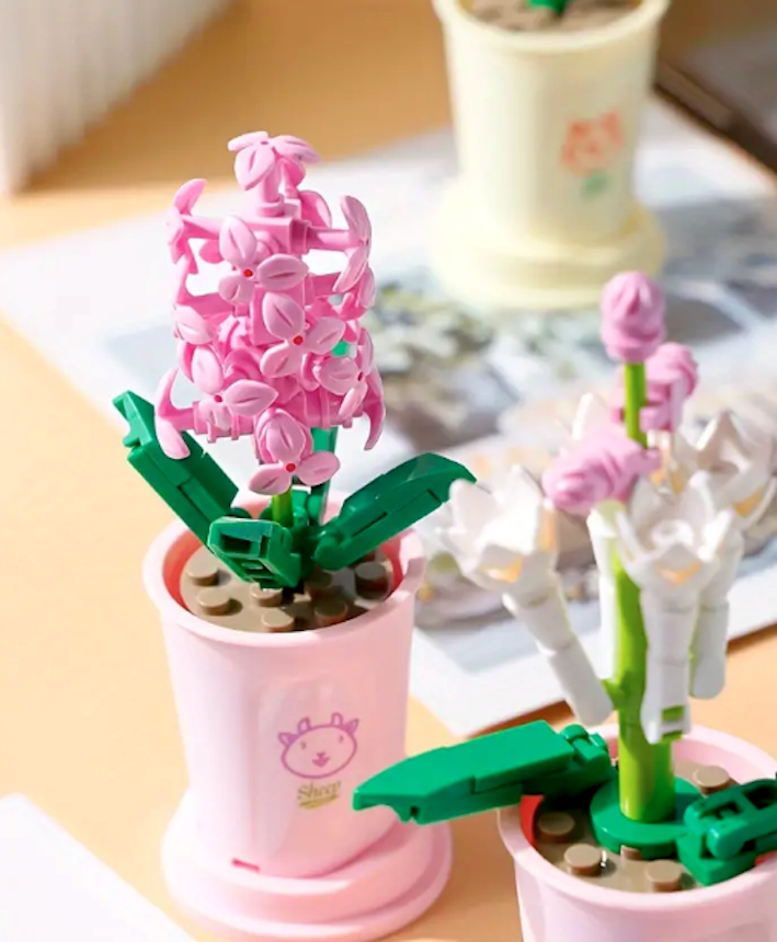 Potted Plants and Flowers Building Toys, Home Decoration