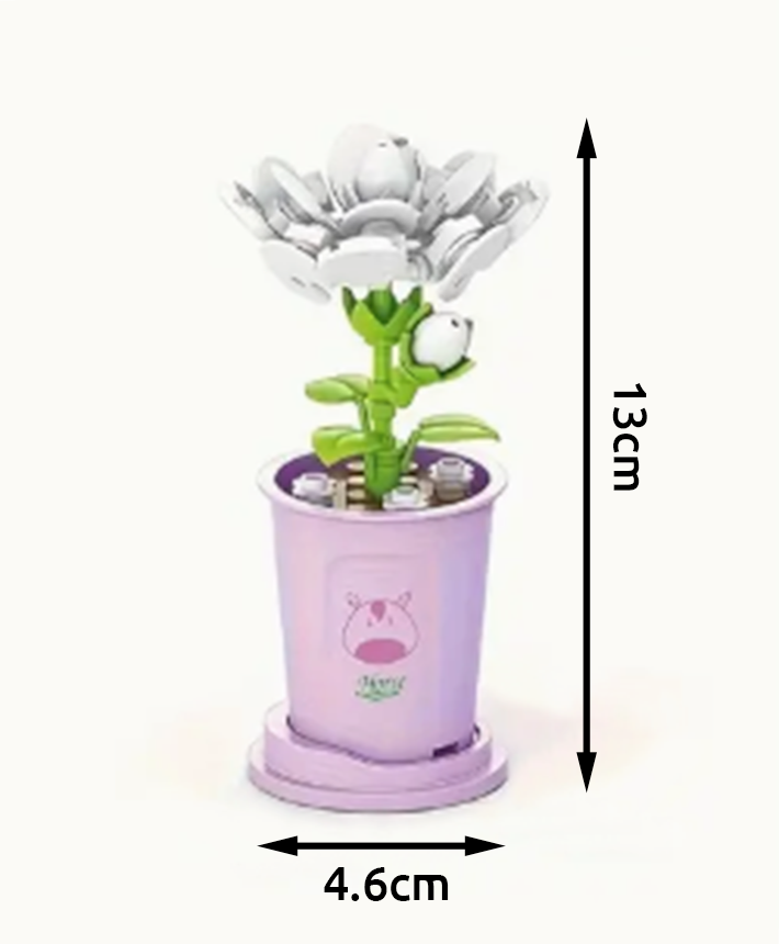 Potted Plants and Flowers Building Toys, Home Decoration