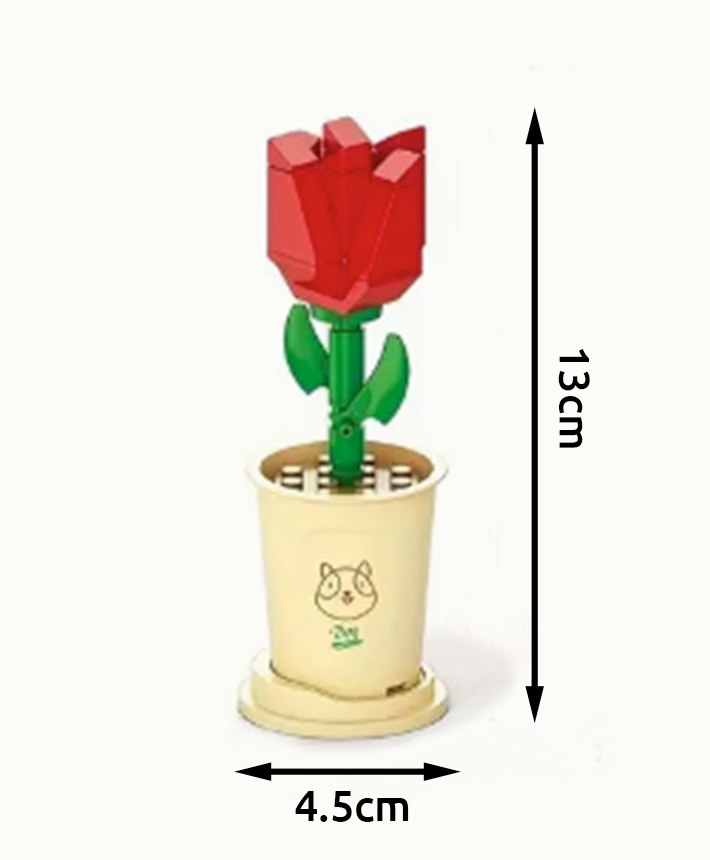 Potted Plants and Flowers Building Toys, Home Decoration